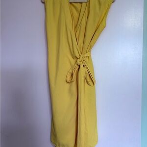 Everlane Yellow Wrap Dress
